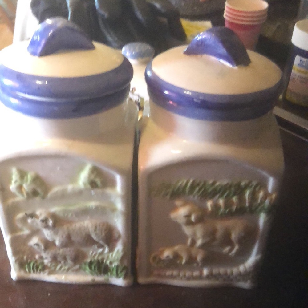 Flour and sugar jars